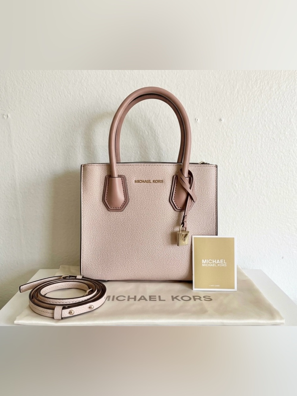 Michael Kors Blush Pebbled Leather Satchel